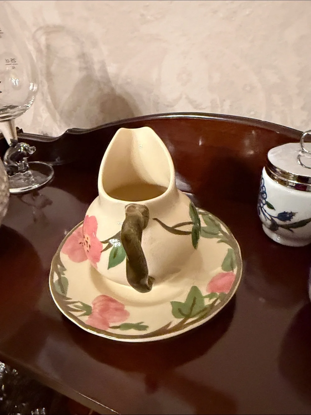 Franciscan desert rose Creamer and Saucer